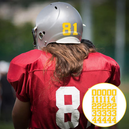102 Pcs Sports Helmet Numbers Sticker 1.25 Inch Vinyl Helmet Numbers Decals Self Adhesive Hockey Stickers for Baseball, Hockey, Football, Lacrosse, Batting