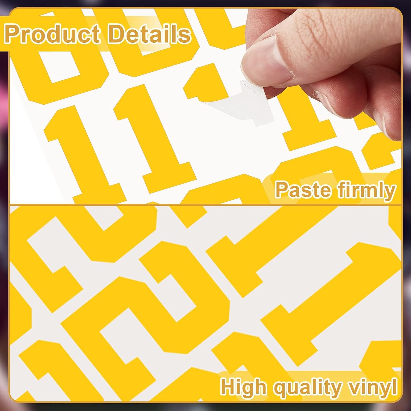 102 Pcs Sports Helmet Numbers Sticker 1.25 Inch Vinyl Helmet Numbers Decals Self Adhesive Hockey Stickers for Baseball, Hockey, Football, Lacrosse, Batting