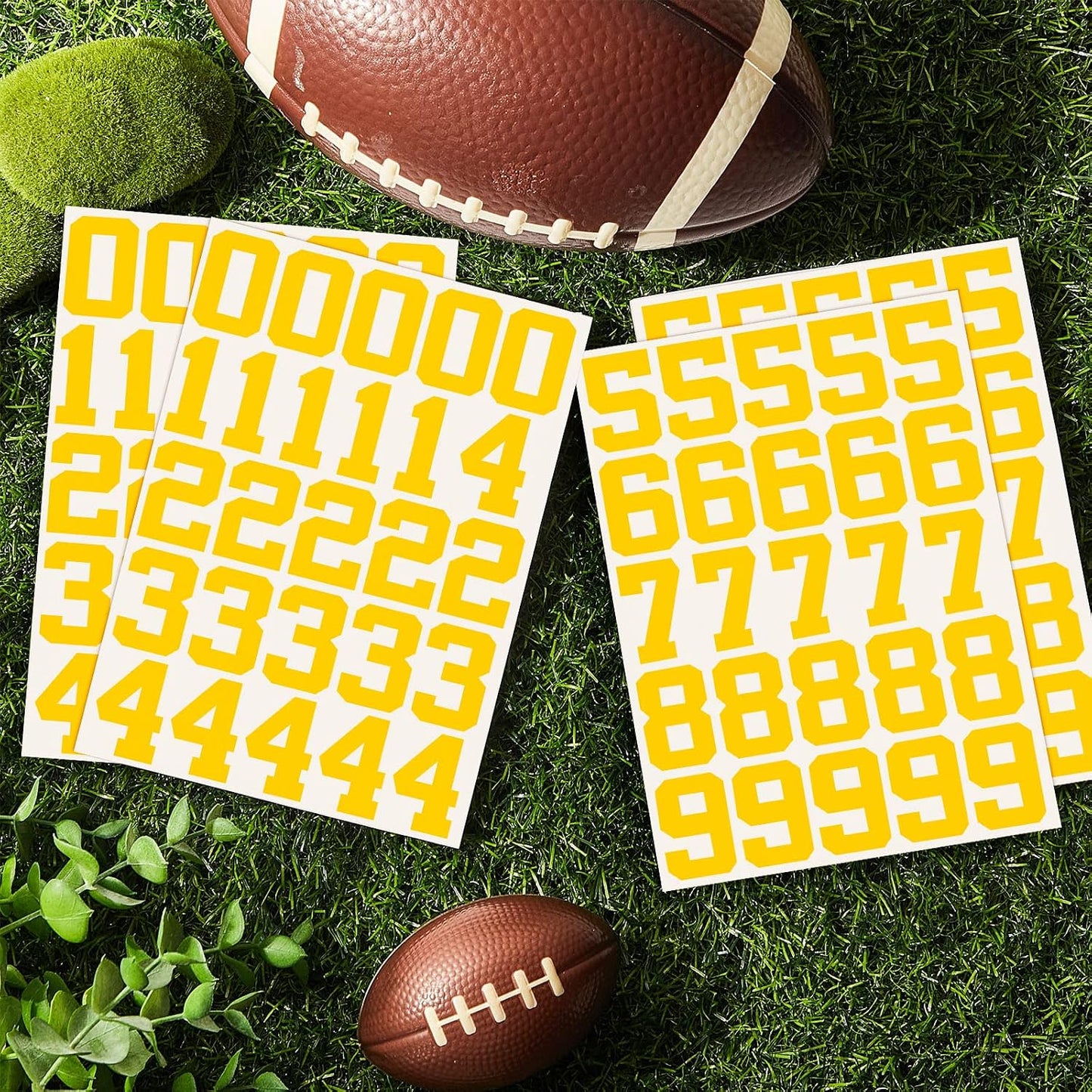 102 Pcs Sports Helmet Numbers Sticker 1.25 Inch Vinyl Helmet Numbers Decals Self Adhesive Hockey Stickers for Baseball, Hockey, Football, Lacrosse, Batting