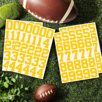 102 Pcs Sports Helmet Numbers Sticker 1.25 Inch Vinyl Helmet Numbers Decals Self Adhesive Hockey Stickers for Baseball, Hockey, Football, Lacrosse, Batting