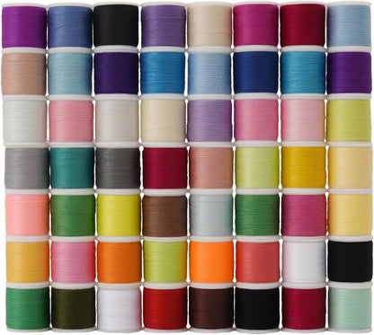 56 Spools Sewing Thread Kit for Hand Sewing and Machine Sewing Use, Colorful Polyester Thread Set 100 Yards Per Spool, 5600 Yards Total