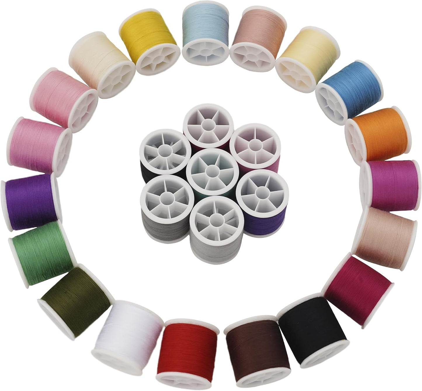 56 Spools Sewing Thread Kit for Hand Sewing and Machine Sewing Use, Colorful Polyester Thread Set 100 Yards Per Spool, 5600 Yards Total