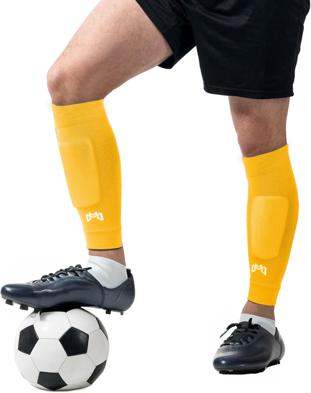 Pre Cut Soccer Sock Sleeves, Companion for Soccer Grip Socks, Securely Holds Shin Guards, Compression Leg Warmer