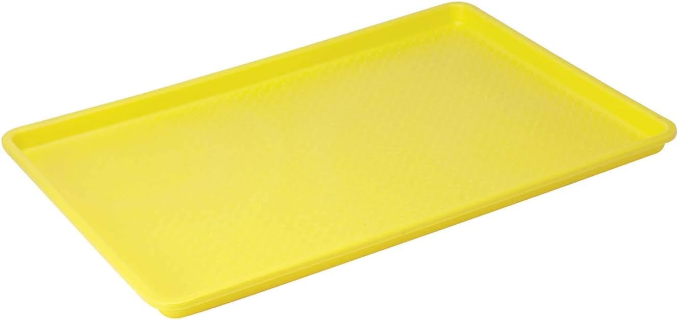 Plastic Tray, 18-Inch by 26-Inch, Yellow, Medium