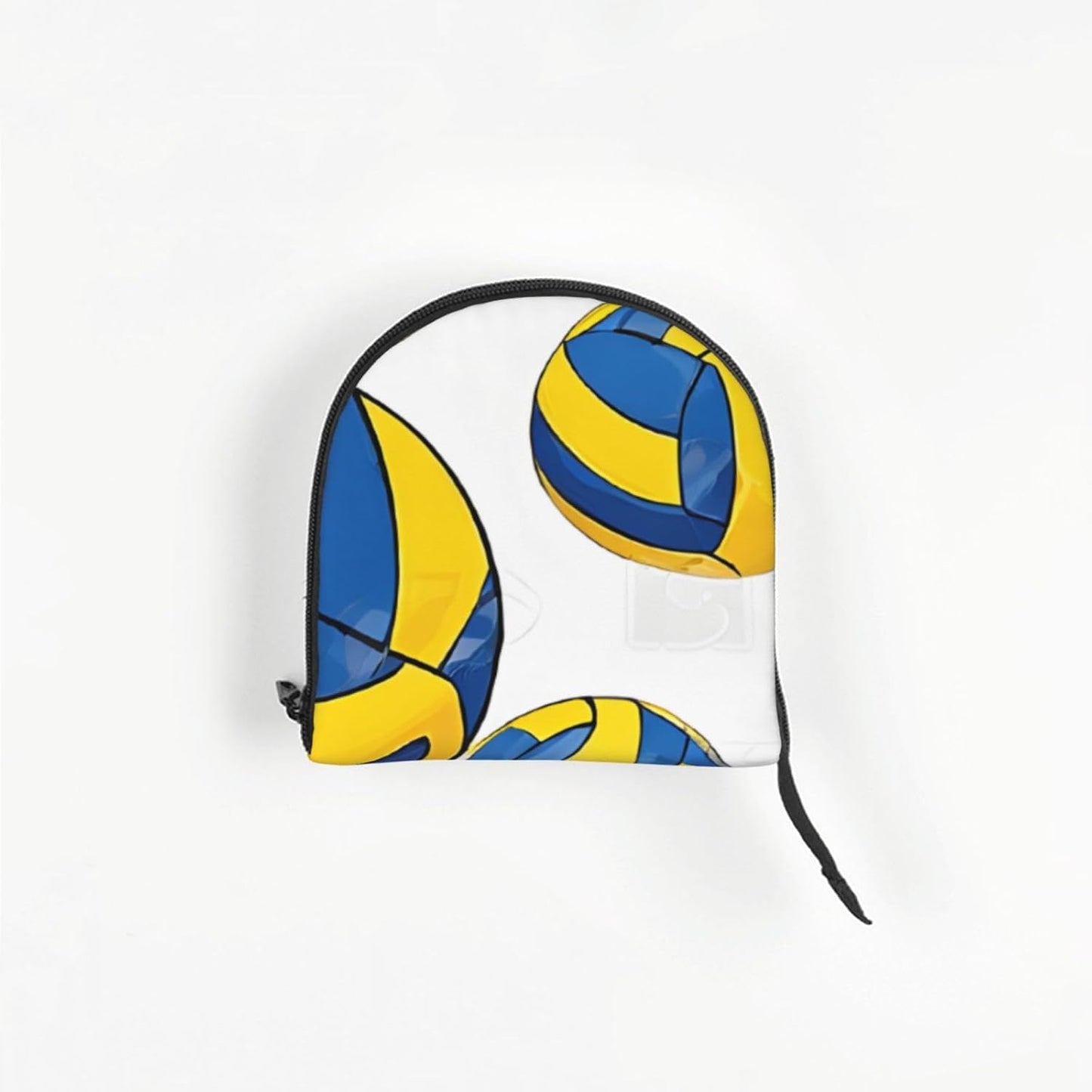 Yellow and Blue Volleyball Printed Foldable Pet Bag - Portable Puppy Cat Travel Handbag Tote,Pet Carrier Backpacks., Black