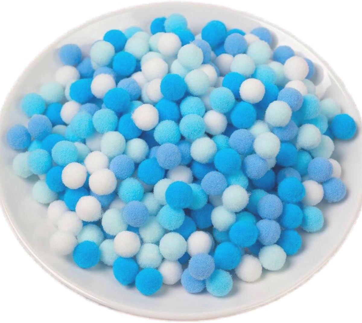 100 Pieces Pom Poms Yellow and White, 1.2 inch Large Craft Pompoms, Soft Fluffy Puff Balls for DIY Arts and Bulk Craft Making Decorations Supplies (Yellow Series, 3 cm / 30 mm)