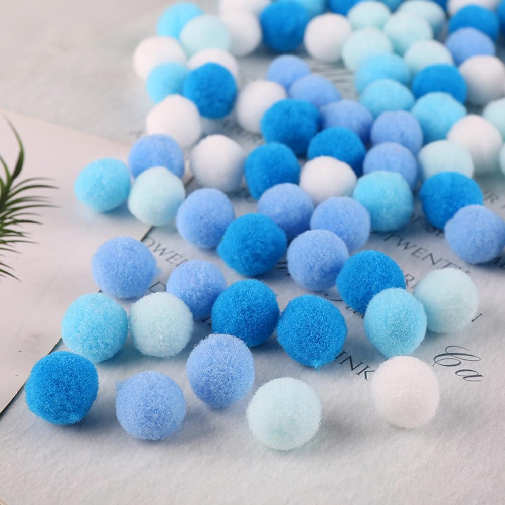 100 Pieces Pom Poms Yellow and White, 1.2 inch Large Craft Pompoms, Soft Fluffy Puff Balls for DIY Arts and Bulk Craft Making Decorations Supplies (Yellow Series, 3 cm / 30 mm)