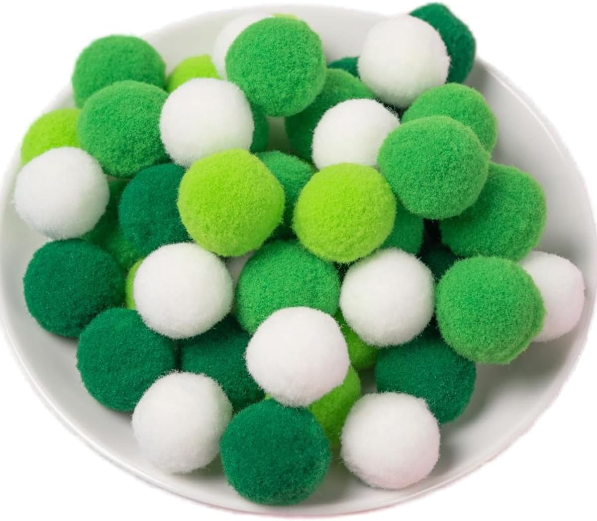 100 Pieces Pom Poms Yellow and White, 1.2 inch Large Craft Pompoms, Soft Fluffy Puff Balls for DIY Arts and Bulk Craft Making Decorations Supplies (Yellow Series, 3 cm / 30 mm)