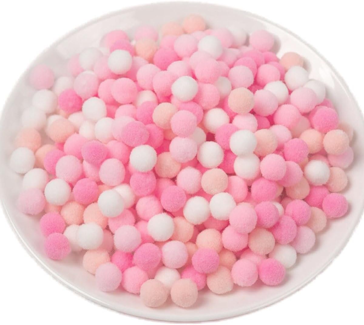 100 Pieces Pom Poms Yellow and White, 1.2 inch Large Craft Pompoms, Soft Fluffy Puff Balls for DIY Arts and Bulk Craft Making Decorations Supplies (Yellow Series, 3 cm / 30 mm)