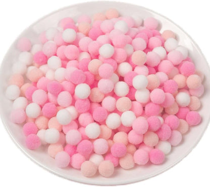 100 Pieces Pom Poms Yellow and White, 1.2 inch Large Craft Pompoms, Soft Fluffy Puff Balls for DIY Arts and Bulk Craft Making Decorations Supplies (Yellow Series, 3 cm / 30 mm)