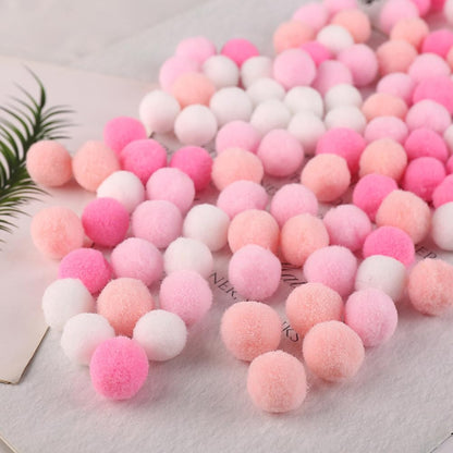 100 Pieces Pom Poms Yellow and White, 1.2 inch Large Craft Pompoms, Soft Fluffy Puff Balls for DIY Arts and Bulk Craft Making Decorations Supplies (Yellow Series, 3 cm / 30 mm)