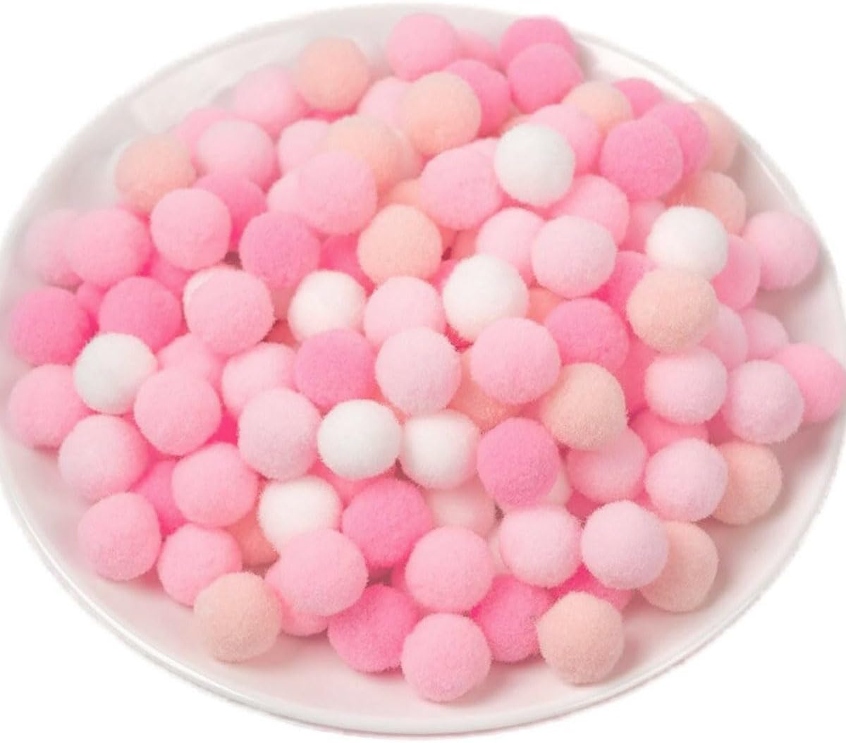 100 Pieces Pom Poms Yellow and White, 1.2 inch Large Craft Pompoms, Soft Fluffy Puff Balls for DIY Arts and Bulk Craft Making Decorations Supplies (Yellow Series, 3 cm / 30 mm)