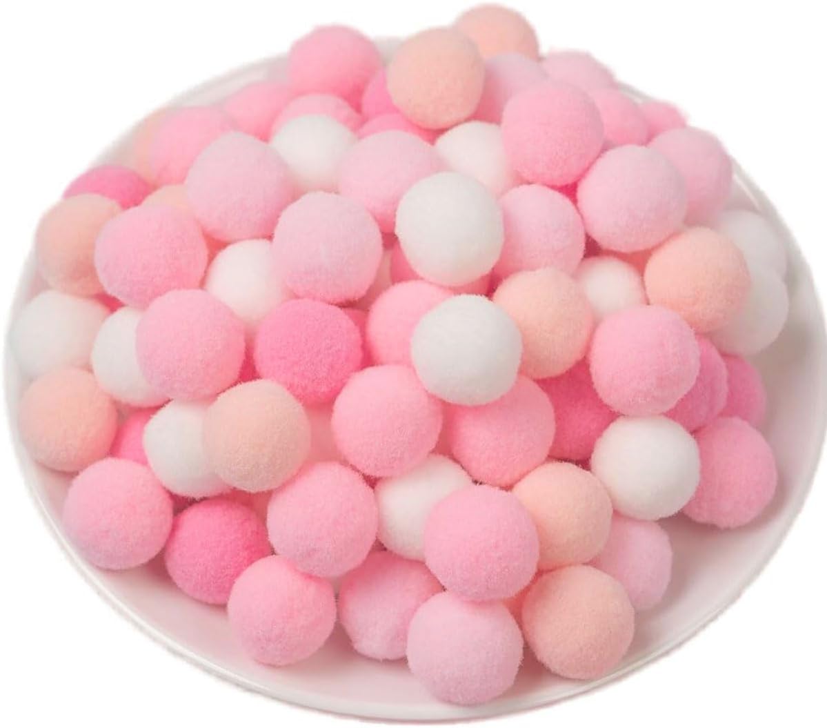 100 Pieces Pom Poms Yellow and White, 1.2 inch Large Craft Pompoms, Soft Fluffy Puff Balls for DIY Arts and Bulk Craft Making Decorations Supplies (Yellow Series, 3 cm / 30 mm)