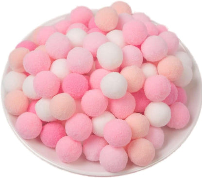 100 Pieces Pom Poms Yellow and White, 1.2 inch Large Craft Pompoms, Soft Fluffy Puff Balls for DIY Arts and Bulk Craft Making Decorations Supplies (Yellow Series, 3 cm / 30 mm)