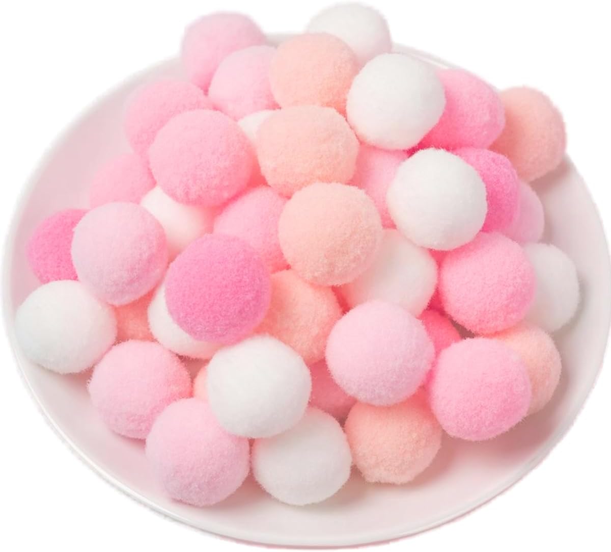 100 Pieces Pom Poms Yellow and White, 1.2 inch Large Craft Pompoms, Soft Fluffy Puff Balls for DIY Arts and Bulk Craft Making Decorations Supplies (Yellow Series, 3 cm / 30 mm)