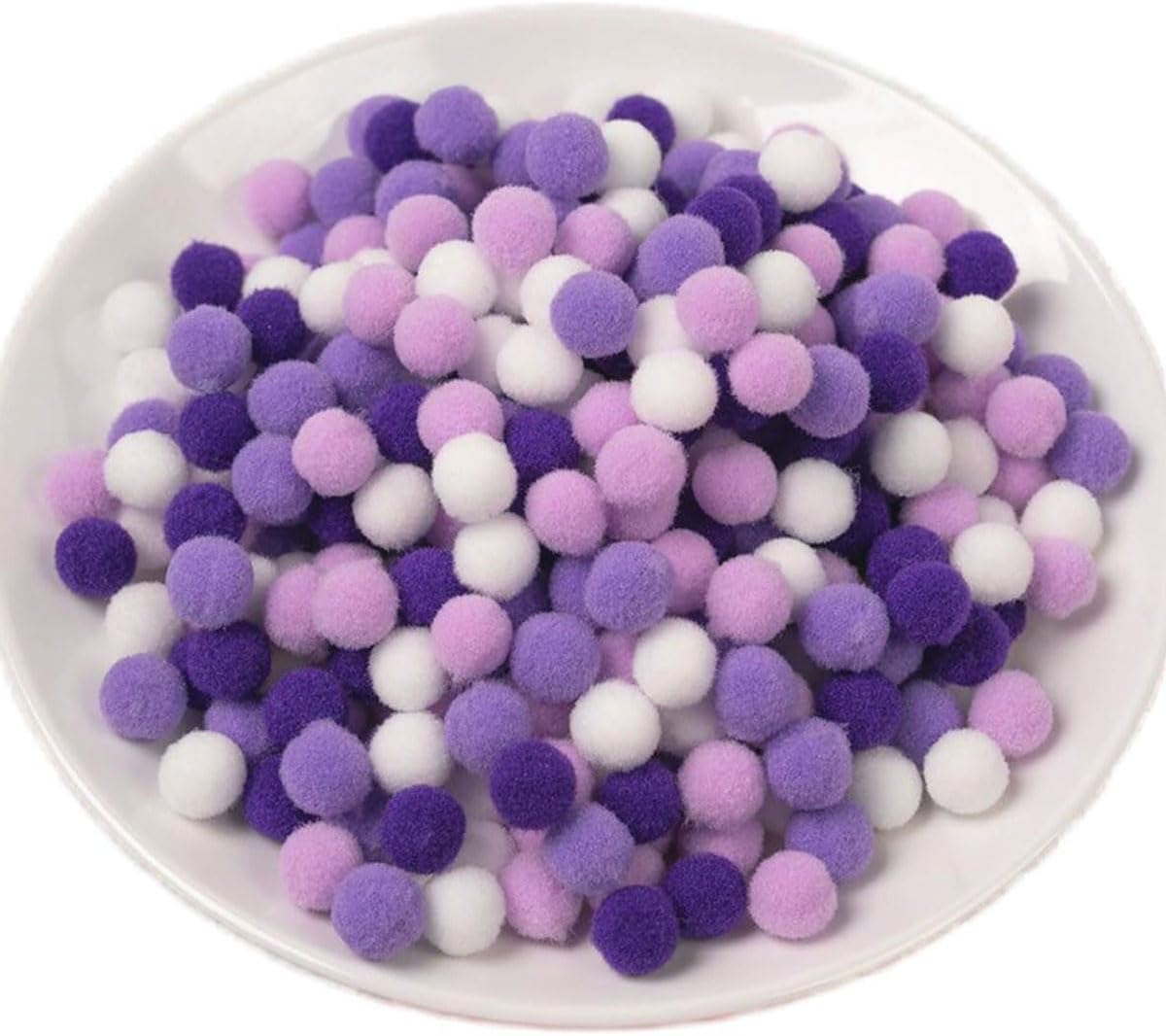 100 Pieces Pom Poms Yellow and White, 1.2 inch Large Craft Pompoms, Soft Fluffy Puff Balls for DIY Arts and Bulk Craft Making Decorations Supplies (Yellow Series, 3 cm / 30 mm)