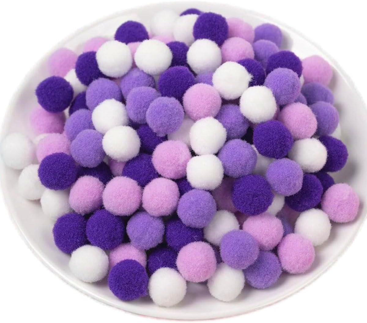 100 Pieces Pom Poms Yellow and White, 1.2 inch Large Craft Pompoms, Soft Fluffy Puff Balls for DIY Arts and Bulk Craft Making Decorations Supplies (Yellow Series, 3 cm / 30 mm)