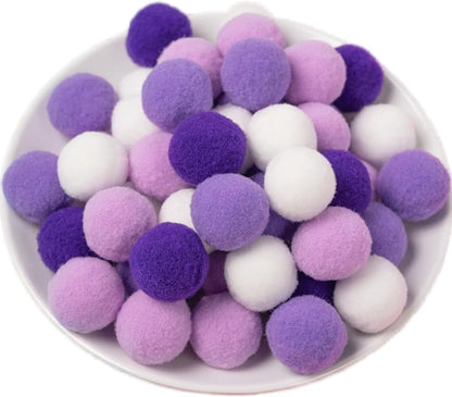 100 Pieces Pom Poms Yellow and White, 1.2 inch Large Craft Pompoms, Soft Fluffy Puff Balls for DIY Arts and Bulk Craft Making Decorations Supplies (Yellow Series, 3 cm / 30 mm)