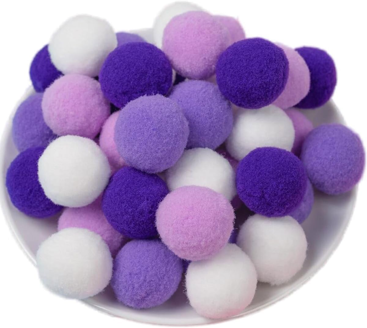 100 Pieces Pom Poms Yellow and White, 1.2 inch Large Craft Pompoms, Soft Fluffy Puff Balls for DIY Arts and Bulk Craft Making Decorations Supplies (Yellow Series, 3 cm / 30 mm)
