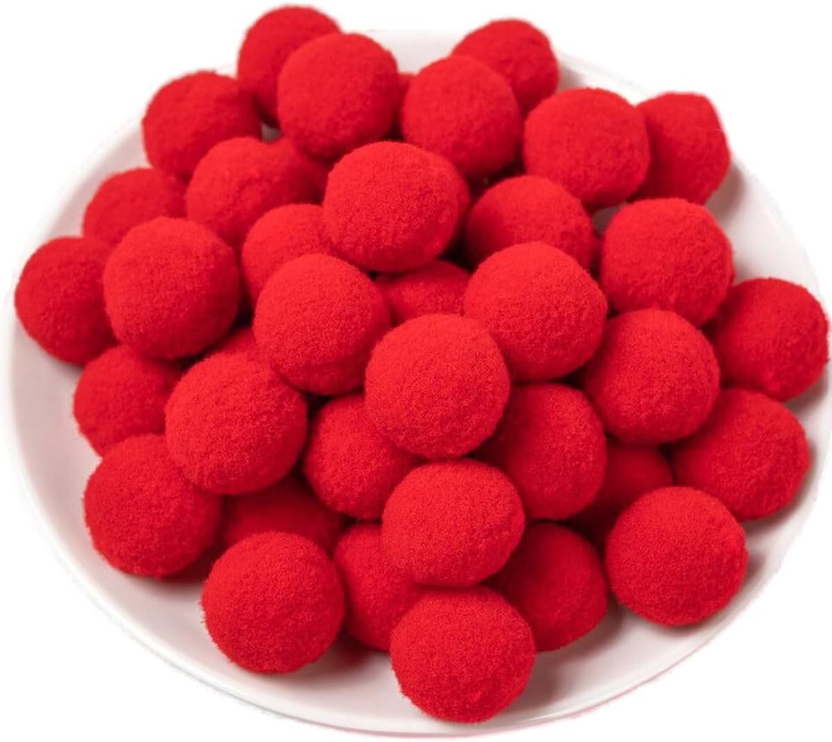 100 Pieces Pom Poms Yellow and White, 1.2 inch Large Craft Pompoms, Soft Fluffy Puff Balls for DIY Arts and Bulk Craft Making Decorations Supplies (Yellow Series, 3 cm / 30 mm)
