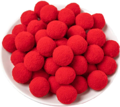 100 Pieces Pom Poms Yellow and White, 1.2 inch Large Craft Pompoms, Soft Fluffy Puff Balls for DIY Arts and Bulk Craft Making Decorations Supplies (Yellow Series, 3 cm / 30 mm)