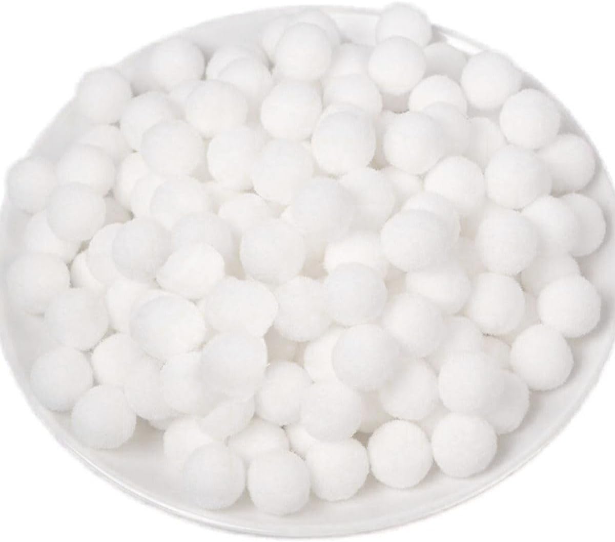 100 Pieces Pom Poms Yellow and White, 1.2 inch Large Craft Pompoms, Soft Fluffy Puff Balls for DIY Arts and Bulk Craft Making Decorations Supplies (Yellow Series, 3 cm / 30 mm)