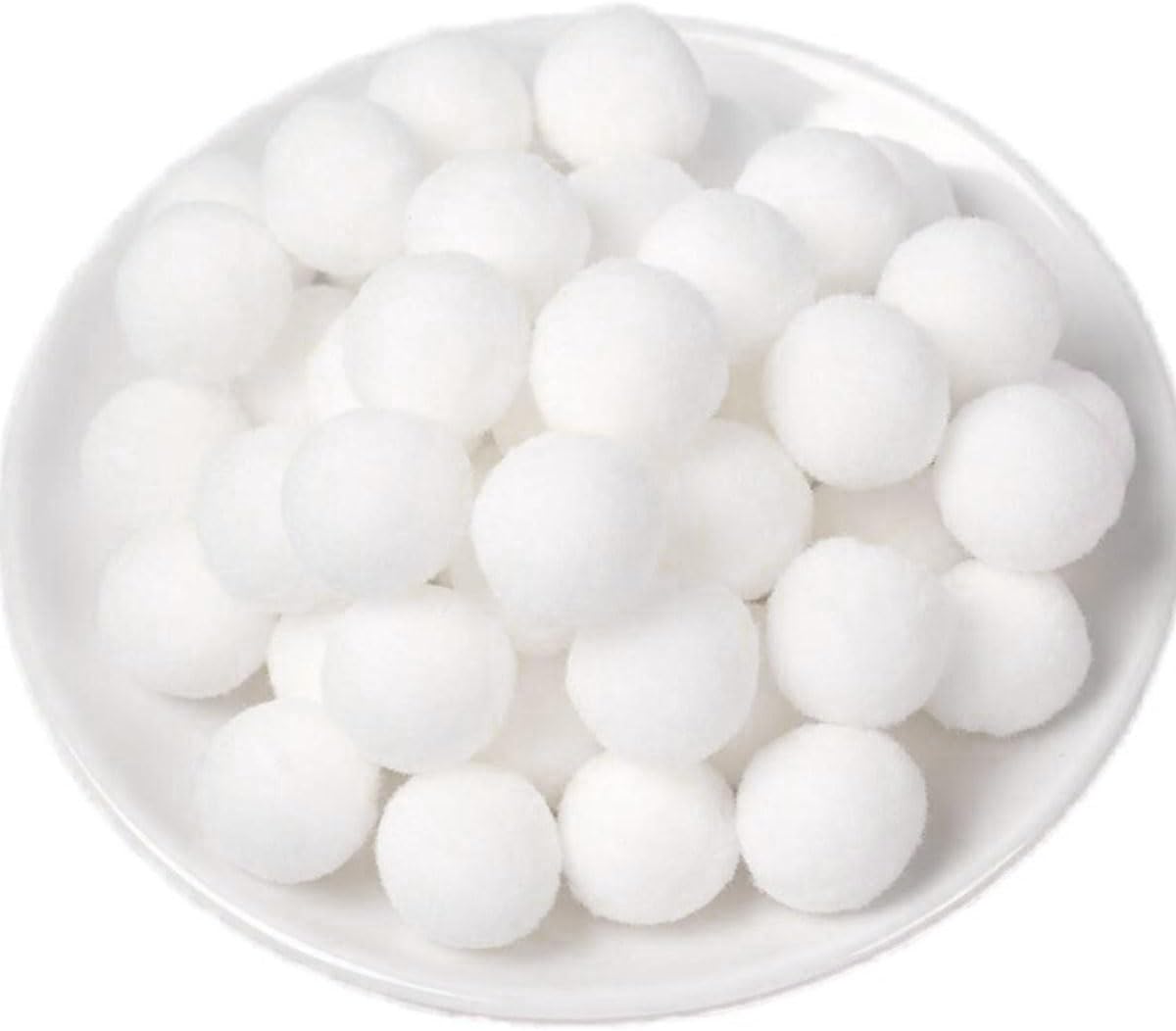 100 Pieces Pom Poms Yellow and White, 1.2 inch Large Craft Pompoms, Soft Fluffy Puff Balls for DIY Arts and Bulk Craft Making Decorations Supplies (Yellow Series, 3 cm / 30 mm)