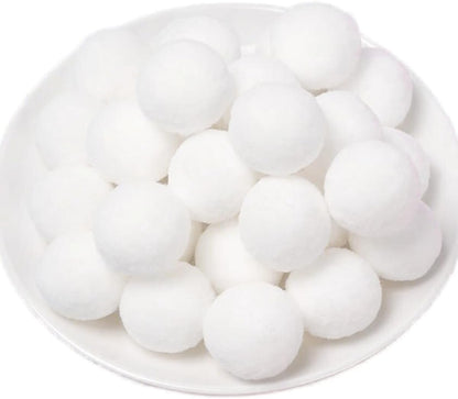 100 Pieces Pom Poms Yellow and White, 1.2 inch Large Craft Pompoms, Soft Fluffy Puff Balls for DIY Arts and Bulk Craft Making Decorations Supplies (Yellow Series, 3 cm / 30 mm)