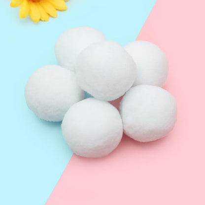 100 Pieces Pom Poms Yellow and White, 1.2 inch Large Craft Pompoms, Soft Fluffy Puff Balls for DIY Arts and Bulk Craft Making Decorations Supplies (Yellow Series, 3 cm / 30 mm)