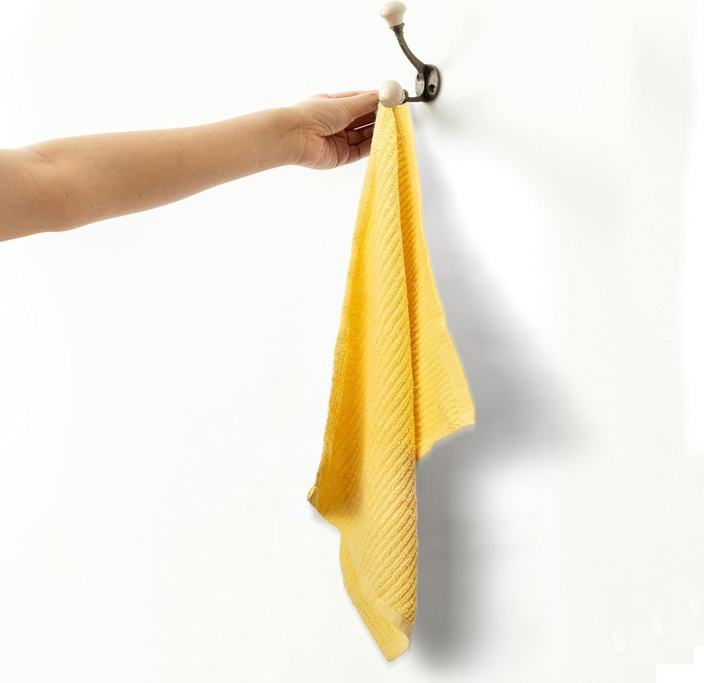 Bar Mop Towels - 16x19 Inches - Pack of 12 - Lemon Yellow - Cotton Dish Cloths & Cleaning Towels for Kitchen, Bar, Restaurant, Household Use – Absorbent, Durable, Reusable
