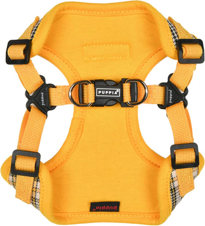 Lucas Dog Comfort Harness C (Step-in) Fashionable Checkered Pattern Spring Summer Harness for Small and Medium Dogs, Yellow, Large