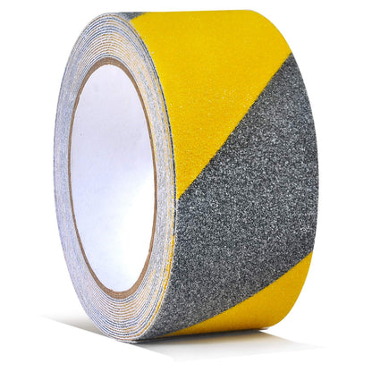 Anti Slip Tape, 2In x 16.4ft Safety Non Slip Tape Outdoor Waterproof | Anti Slip Tape, Anti Slip Tape for Stairs, High Adhesive Grip Tape for Stairs, Tread Step, Ramp, Skateboard, (Yellow/Black)