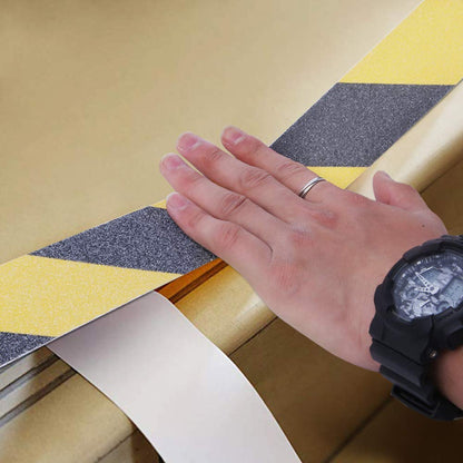 Anti Slip Tape, 2In x 16.4ft Safety Non Slip Tape Outdoor Waterproof | Anti Slip Tape, Anti Slip Tape for Stairs, High Adhesive Grip Tape for Stairs, Tread Step, Ramp, Skateboard, (Yellow/Black)