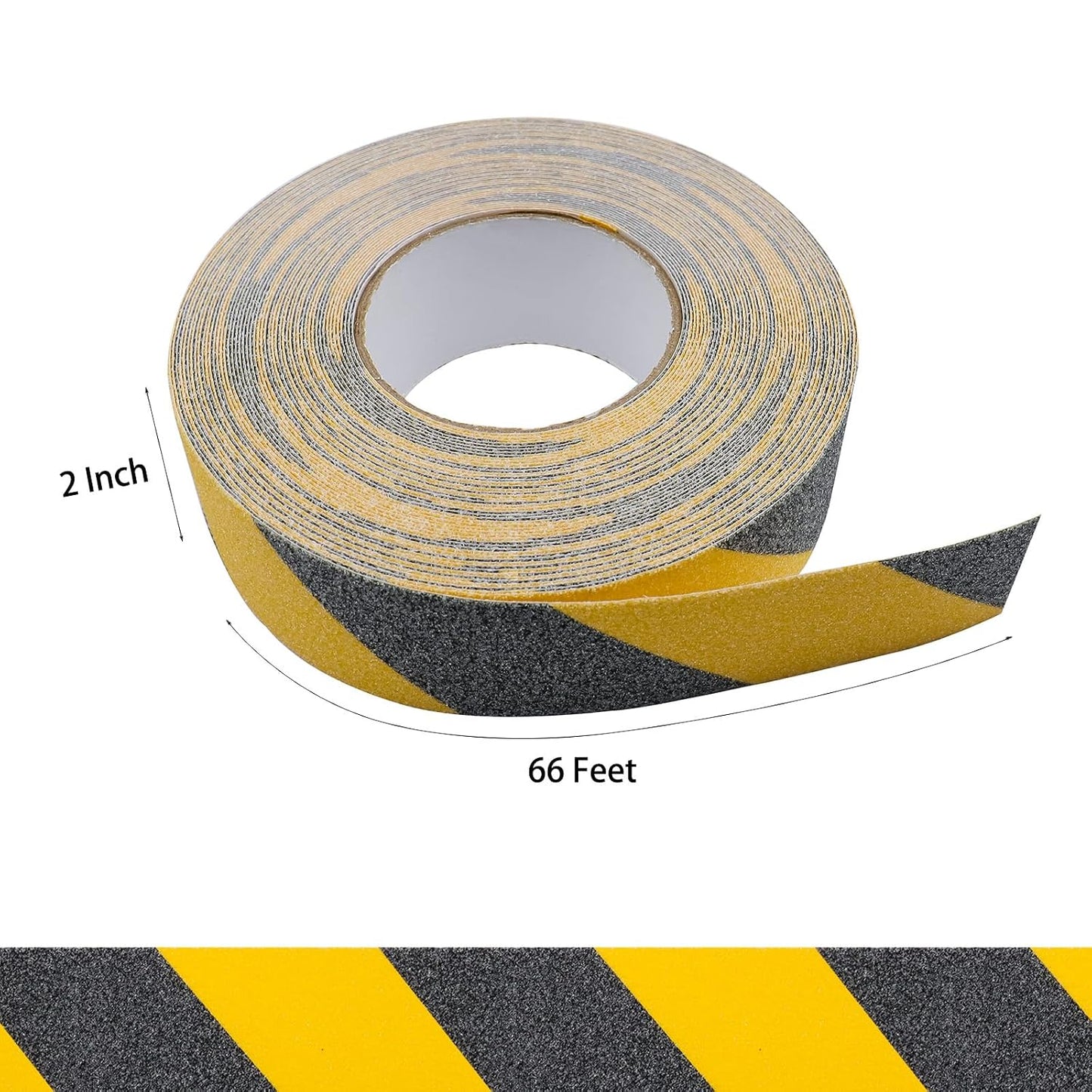 Anti Slip Tape, 2In x 16.4ft Safety Non Slip Tape Outdoor Waterproof | Anti Slip Tape, Anti Slip Tape for Stairs, High Adhesive Grip Tape for Stairs, Tread Step, Ramp, Skateboard, (Yellow/Black)