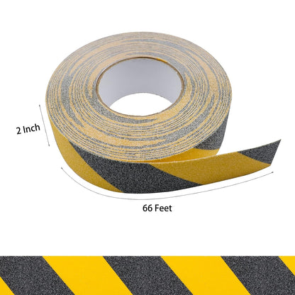Anti Slip Tape, 2In x 16.4ft Safety Non Slip Tape Outdoor Waterproof | Anti Slip Tape, Anti Slip Tape for Stairs, High Adhesive Grip Tape for Stairs, Tread Step, Ramp, Skateboard, (Yellow/Black)