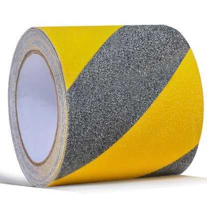 Anti Slip Tape, 2In x 16.4ft Safety Non Slip Tape Outdoor Waterproof | Anti Slip Tape, Anti Slip Tape for Stairs, High Adhesive Grip Tape for Stairs, Tread Step, Ramp, Skateboard, (Yellow/Black)