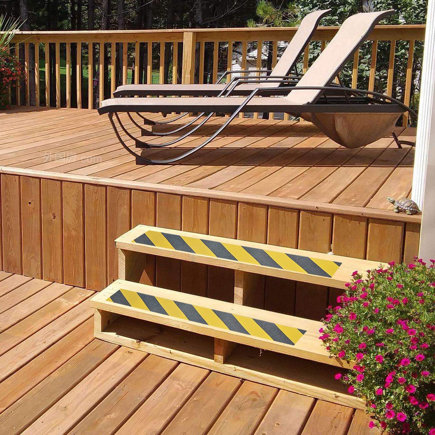 Anti Slip Tape, 2In x 16.4ft Safety Non Slip Tape Outdoor Waterproof | Anti Slip Tape, Anti Slip Tape for Stairs, High Adhesive Grip Tape for Stairs, Tread Step, Ramp, Skateboard, (Yellow/Black)