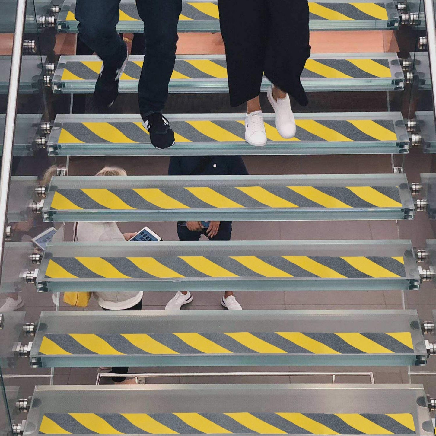 Anti Slip Tape, 2In x 16.4ft Safety Non Slip Tape Outdoor Waterproof | Anti Slip Tape, Anti Slip Tape for Stairs, High Adhesive Grip Tape for Stairs, Tread Step, Ramp, Skateboard, (Yellow/Black)