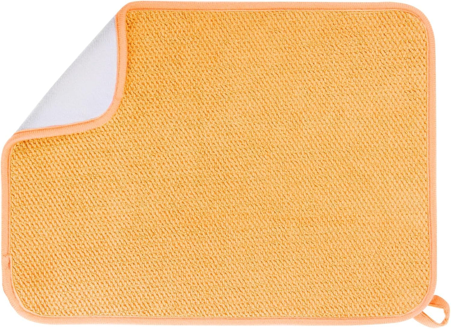 Microfiber Dish Drying Mat, Super Absorbent Kitchen Dish Drying Pad, Reversible Gift Mats for Countertop, 12 * 16 inch Yellow