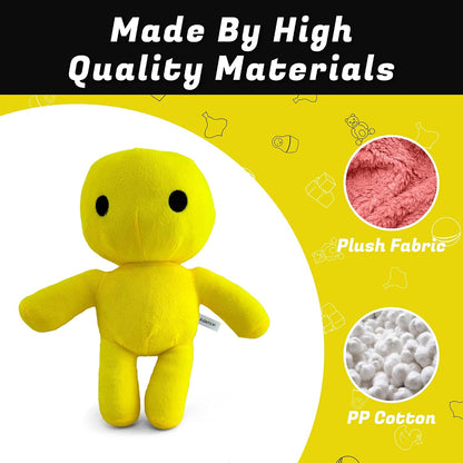 Wobbly Life Yellow Man Plush Toy – Soft Stuffed Animal Character Plushie, Cute Wobbly Life Plushies Yellow Man Octopus Inspired Plush Gift for Kids and Gamers