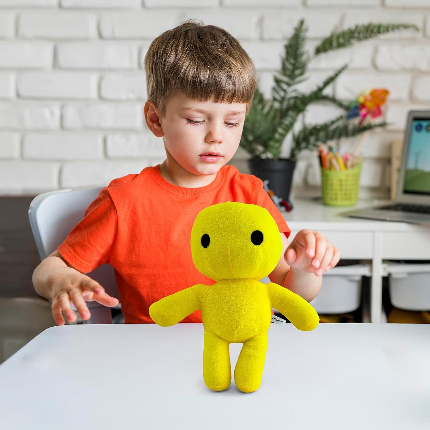 Wobbly Life Yellow Man Plush Toy – Soft Stuffed Animal Character Plushie, Cute Wobbly Life Plushies Yellow Man Octopus Inspired Plush Gift for Kids and Gamers