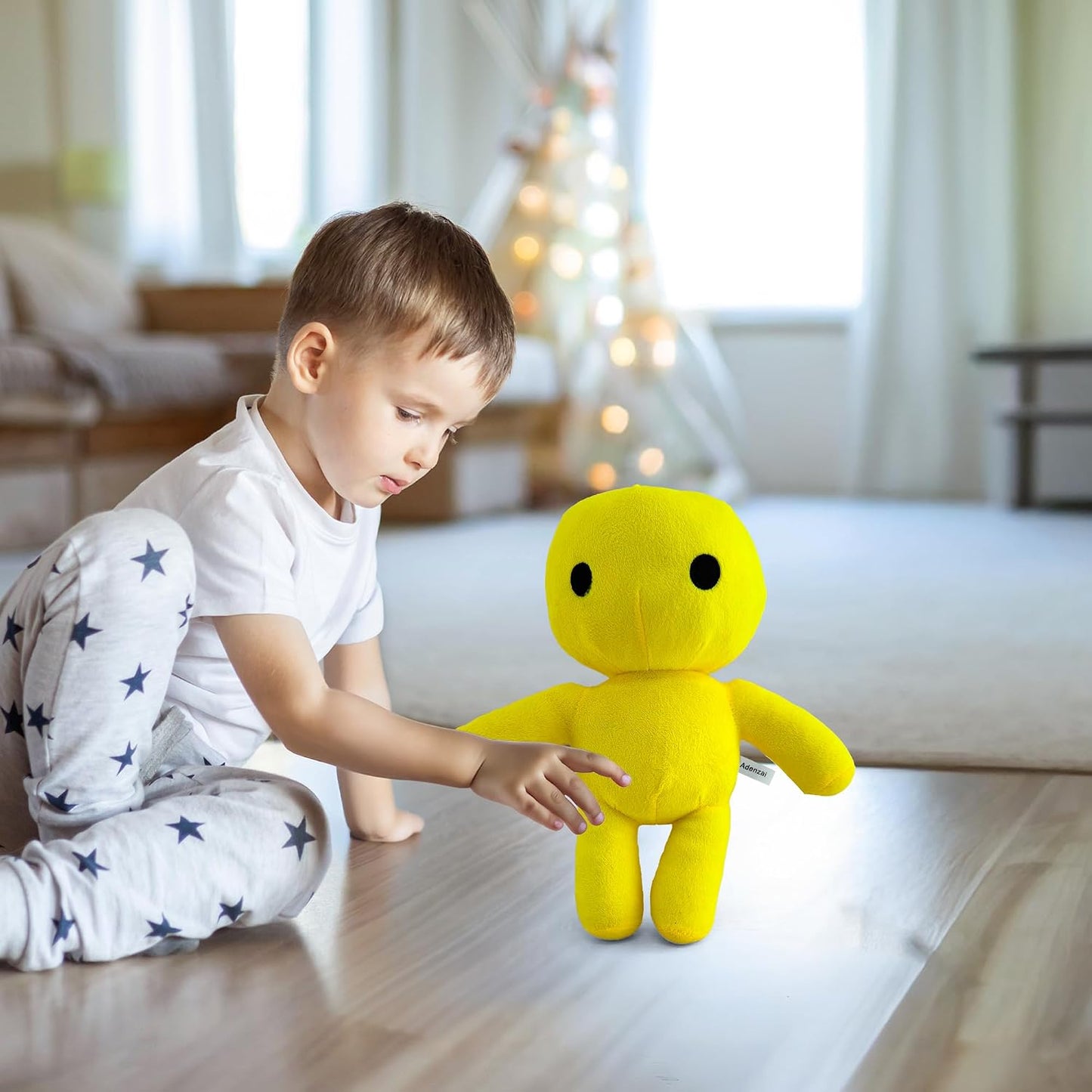 Wobbly Life Yellow Man Plush Toy – Soft Stuffed Animal Character Plushie, Cute Wobbly Life Plushies Yellow Man Octopus Inspired Plush Gift for Kids and Gamers