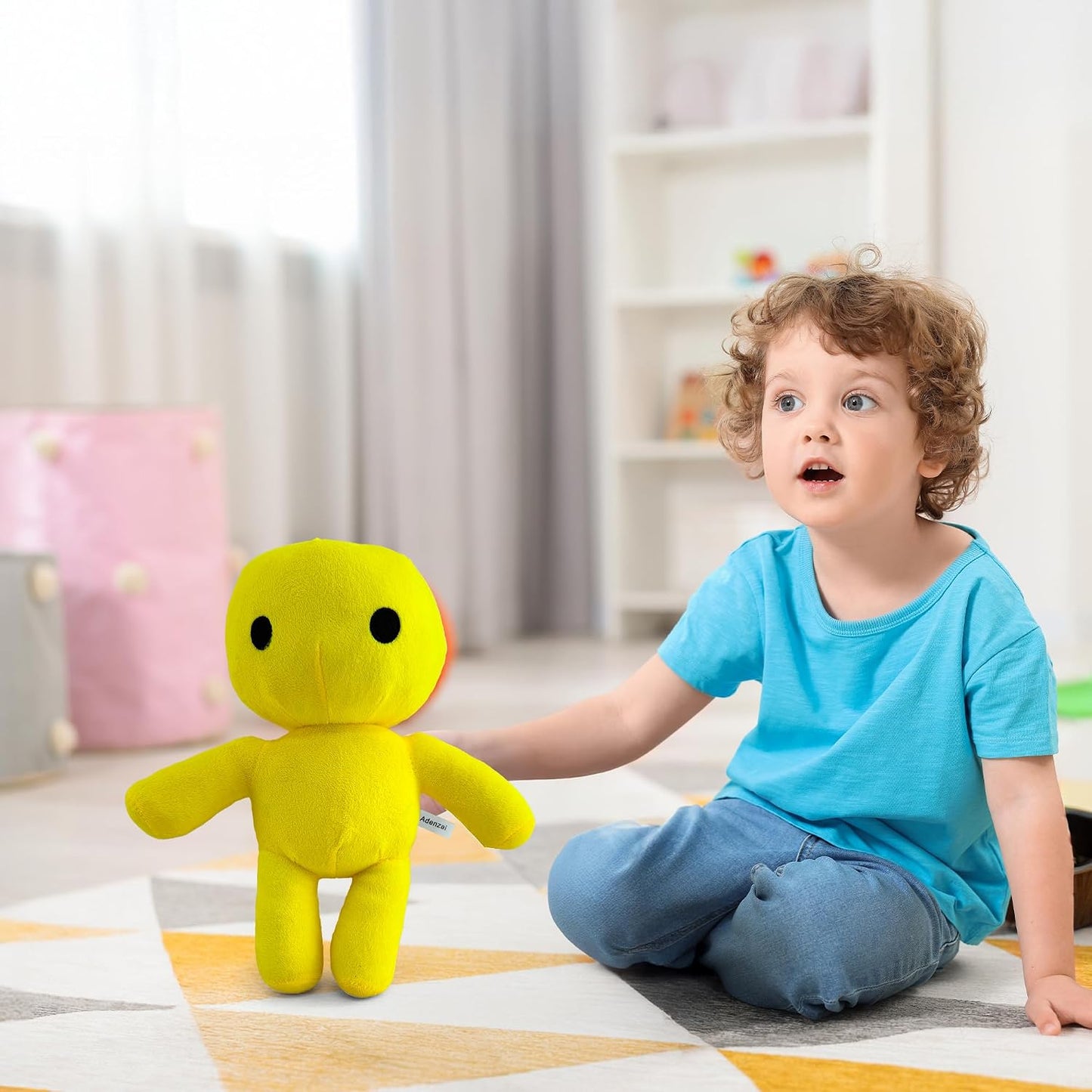 Wobbly Life Yellow Man Plush Toy – Soft Stuffed Animal Character Plushie, Cute Wobbly Life Plushies Yellow Man Octopus Inspired Plush Gift for Kids and Gamers