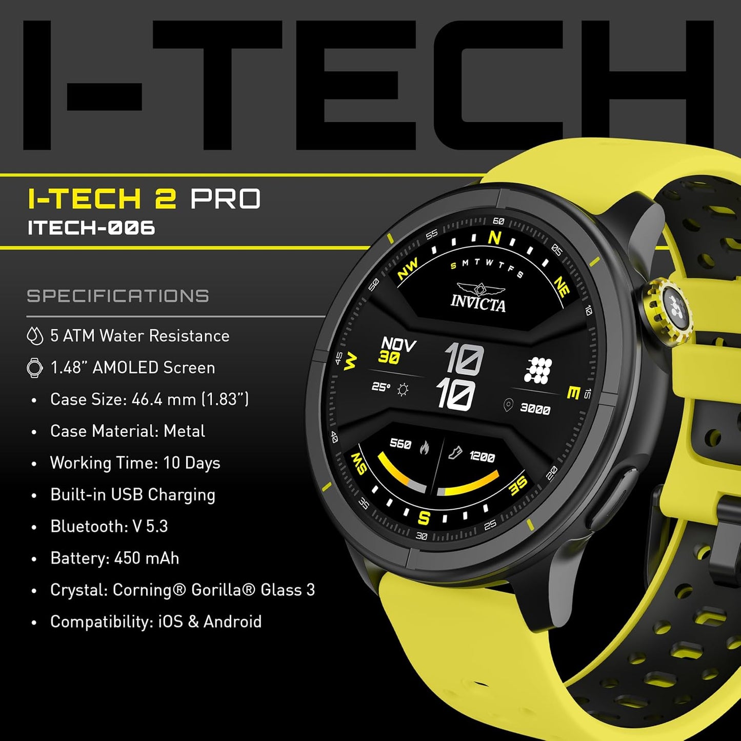 I-Tech Digital Smartwatch 2