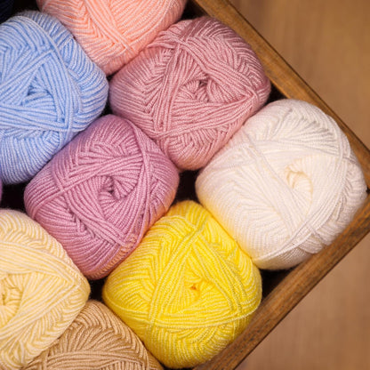 Softee Baby Yarn,%100 Premium Anti-Pilling Acrylic, 3.5 Oz, 273 yd (100gr/250 mt), Light Yellow Soft Yarn for Crocheting and Knitting (Light Yellow, 1 Skein)