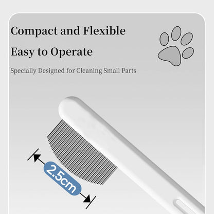 Precision Tear Stain Comb for Small Dogs Cats Face Eye Gunk Removal Tool ，Fit Yorkie, Shih Tzu, Maltese, Maltipoo, Pomeranian, Puppy Starter Kit, Pet Supplies (Yellow)