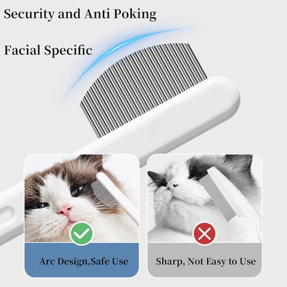 Precision Tear Stain Comb for Small Dogs Cats Face Eye Gunk Removal Tool ，Fit Yorkie, Shih Tzu, Maltese, Maltipoo, Pomeranian, Puppy Starter Kit, Pet Supplies (Yellow)