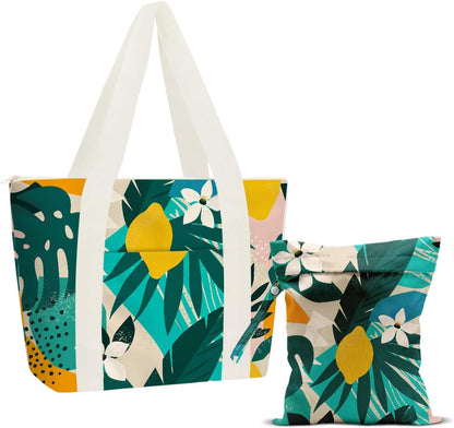 Beach Bags Wet Bag for Swimsuit Tote Bag for Friends Travel Gifts, Aloha Bags Waterproof Vacation Essential