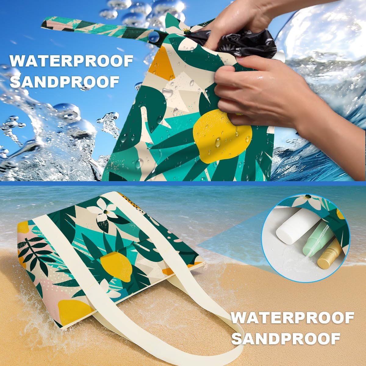 Beach Bags Wet Bag for Swimsuit Tote Bag for Friends Travel Gifts, Aloha Bags Waterproof Vacation Essential