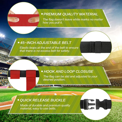 Flag Football Belts, 14 Player Flag Football Set with 42 Flags for Adults Youth Kids, Sports Training Competition